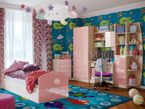 Детская комната Юниор-2 Розовый металлик в Североуральске - severouralsk.magazinmebel.ru | фото