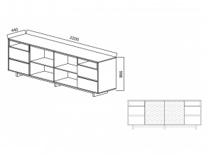 Комодино Moderno-2200 Ф1 в Североуральске - severouralsk.magazinmebel.ru | фото - изображение 3