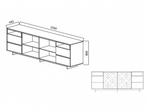 Комодино Moderno-2200 Ф2 в Североуральске - severouralsk.magazinmebel.ru | фото - изображение 4