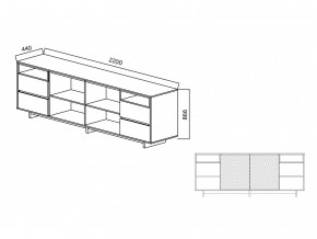 Комодино Moderno-2200 Ф4 в Североуральске - severouralsk.magazinmebel.ru | фото - изображение 4