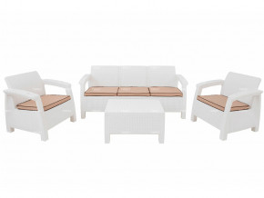 Комплект уличной мебели Yalta Terrace Triple Set белый в Североуральске - severouralsk.magazinmebel.ru | фото