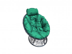 Кресло Папасан мини с ротангом зелёная подушка в Североуральске - severouralsk.magazinmebel.ru | фото