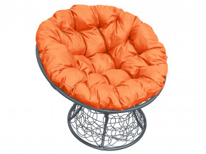 Кресло Папасан с ротангом оранжевая подушка в Североуральске - severouralsk.magazinmebel.ru | фото