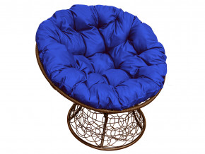 Кресло Папасан с ротангом синяя подушка в Североуральске - severouralsk.magazinmebel.ru | фото