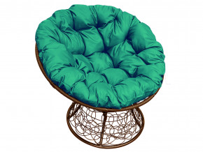 Кресло Папасан с ротангом зелёная подушка в Североуральске - severouralsk.magazinmebel.ru | фото