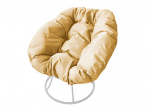 Кресло Пончик без ротанга бежевая подушка в Североуральске - severouralsk.magazinmebel.ru | фото