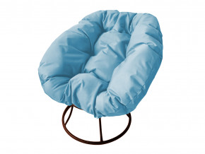 Кресло Пончик без ротанга голубая подушка в Североуральске - severouralsk.magazinmebel.ru | фото