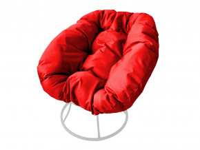 Кресло Пончик без ротанга красная подушка в Североуральске - severouralsk.magazinmebel.ru | фото