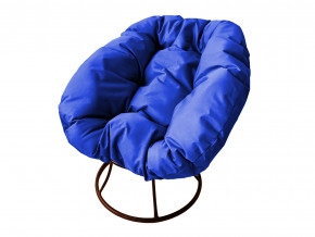 Кресло Пончик без ротанга синяя подушка в Североуральске - severouralsk.magazinmebel.ru | фото