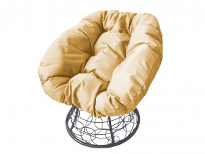 Кресло Пончик с ротангом бежевая подушка в Североуральске - severouralsk.magazinmebel.ru | фото