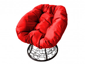Кресло Пончик с ротангом красная подушка в Североуральске - severouralsk.magazinmebel.ru | фото