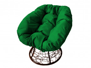 Кресло Пончик с ротангом зелёная подушка в Североуральске - severouralsk.magazinmebel.ru | фото