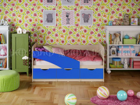 Кровать Бабочки 1600 Синий в Североуральске - severouralsk.magazinmebel.ru | фото
