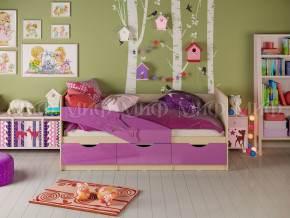 Кровать Дельфин 1600 Фиолетовый металлик в Североуральске - severouralsk.magazinmebel.ru | фото