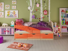 Кровать Дельфин 1600 Оранжевый металлик в Североуральске - severouralsk.magazinmebel.ru | фото