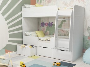Кровать двухъярусная Малыш двойняшка белый в Североуральске - severouralsk.magazinmebel.ru | фото - изображение 1