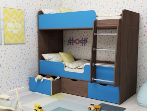 Кровать двухъярусная Малыш двойняшка бодега-голубой в Североуральске - severouralsk.magazinmebel.ru | фото - изображение 1
