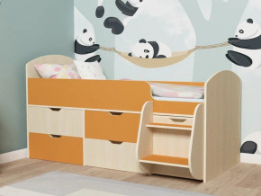Кровать Малыш-7 Дуб-Оранжевый в Североуральске - severouralsk.magazinmebel.ru | фото