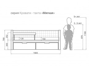 Кровать-тахта мягкая Svogen с ящиками и бортиком дерево-белый в Североуральске - severouralsk.magazinmebel.ru | фото - изображение 2