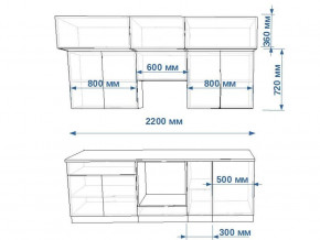 Кухонный гарнитур арт 1 Тальк Дуб сонома 2200 мм в Североуральске - severouralsk.magazinmebel.ru | фото - изображение 2